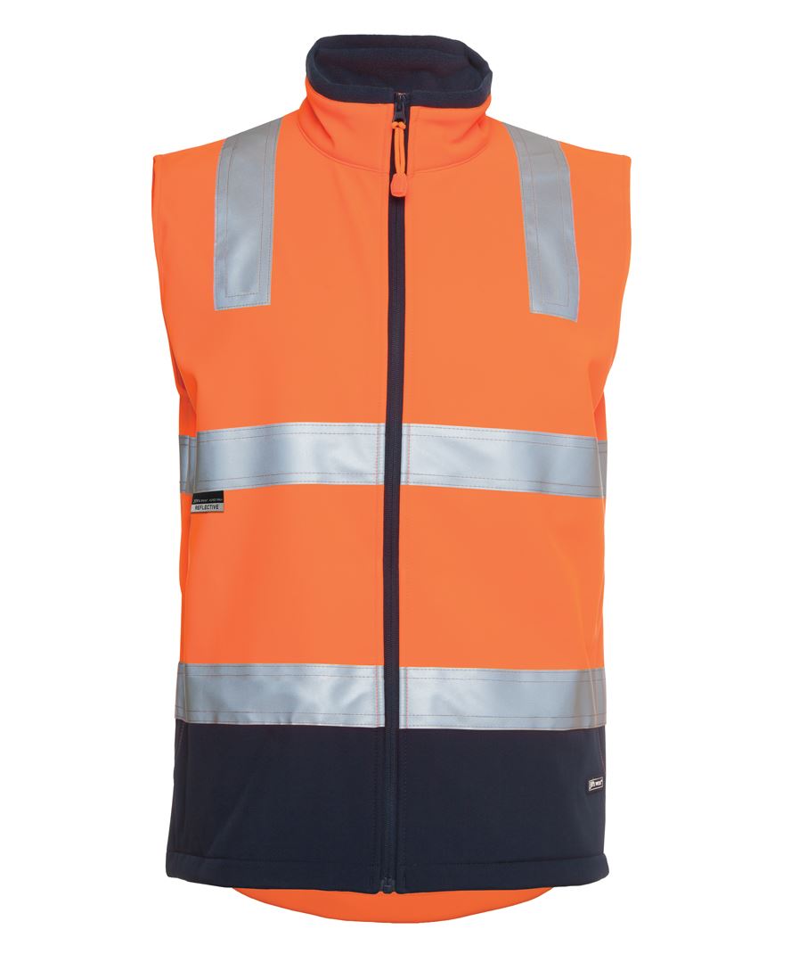 JB's HV 4602.1 (D+N) Softshell Vest - Lime/Navy