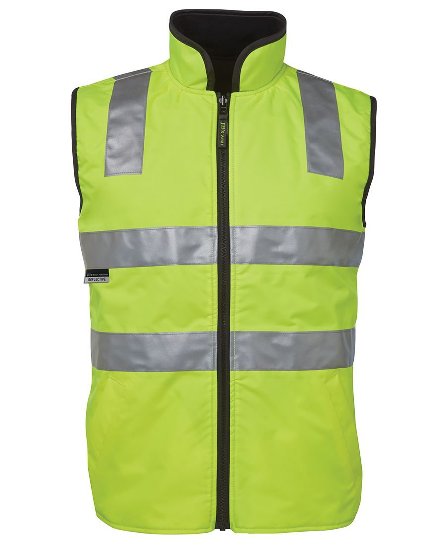 JB's HV 4602.1 (D+N) Rev Vest - Lime/Black