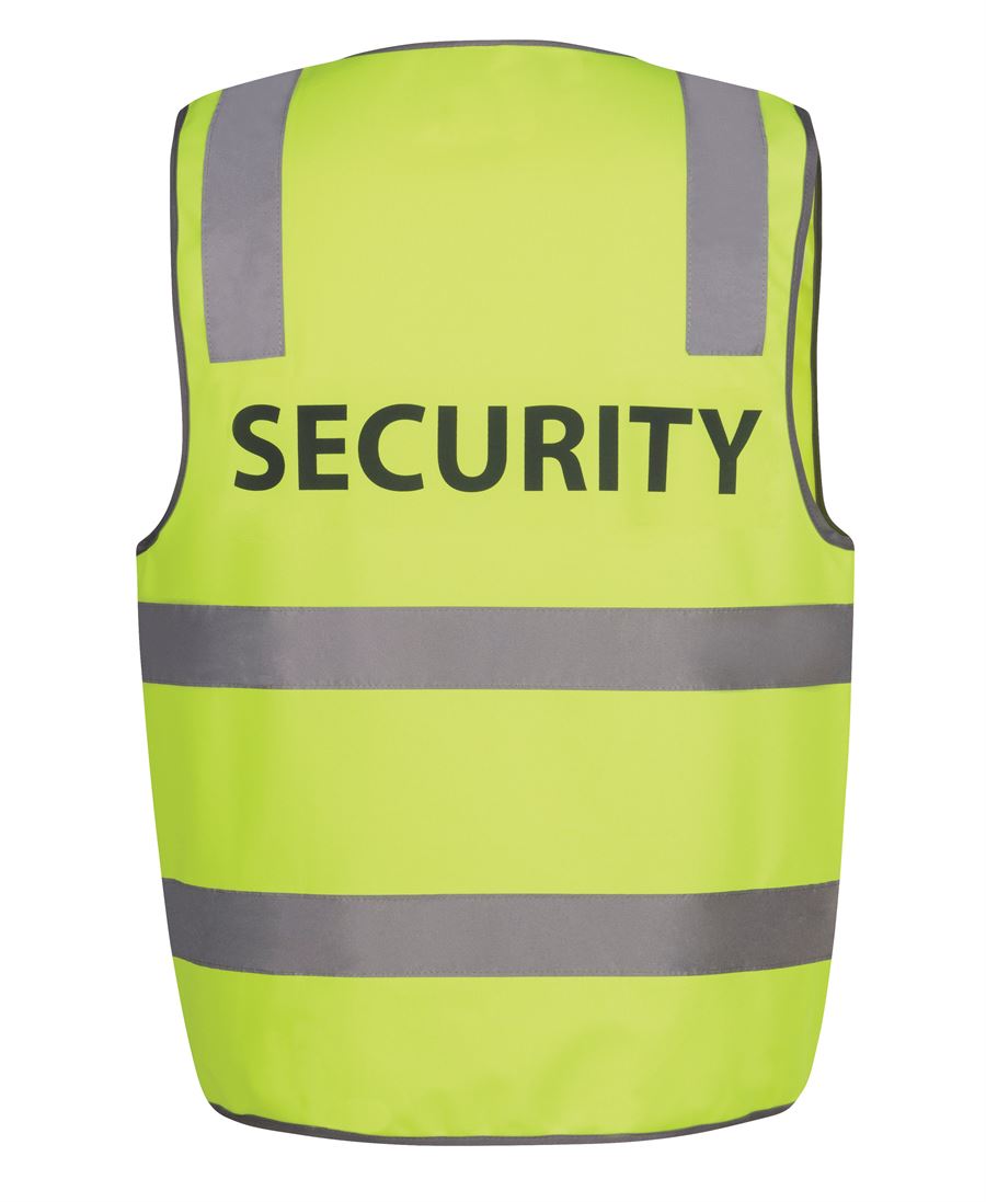 JB's HV (D+N) Safety Vest Print Security - Lime