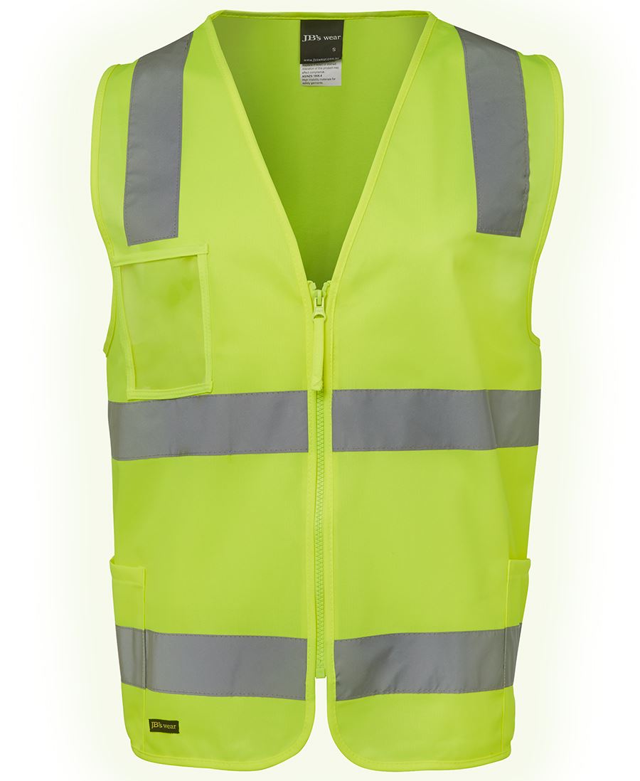 JB's HV (D+N) Zip Safety Vest - Lime