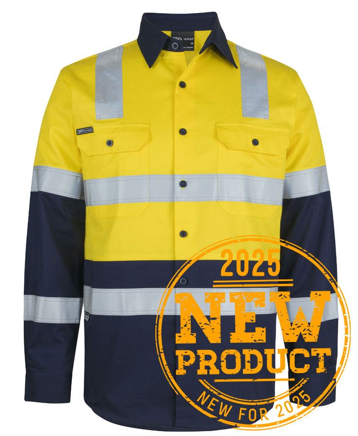 JB's HV (D+N) L/S 150G Level 3 W/Shirt - Orange/Navy