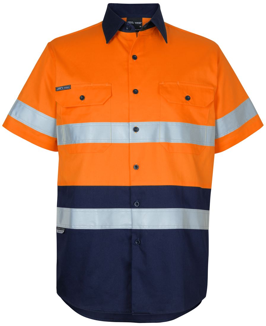 JB's HV (D+N) S/S 150G W/Shirt - Orange/Navy