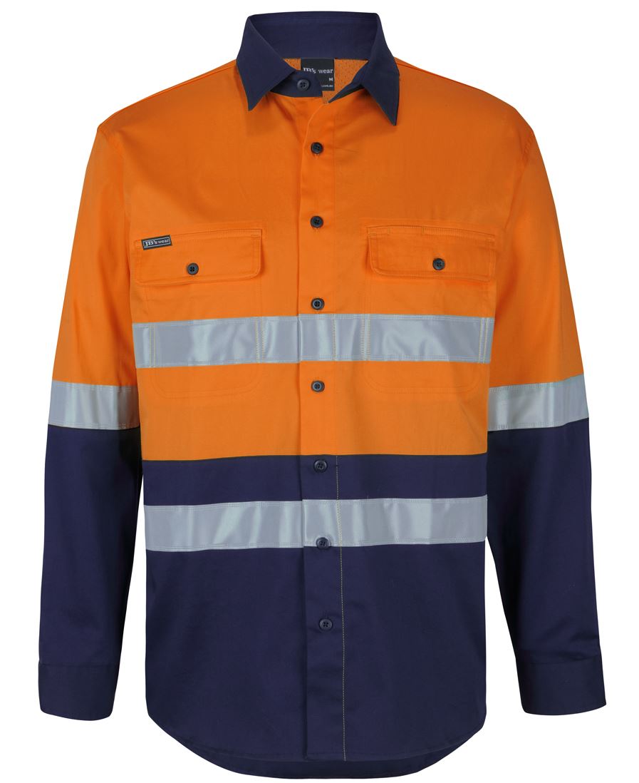 JB's HV D+N L/S Stretch W/Shirt with Tape - Orange/Black