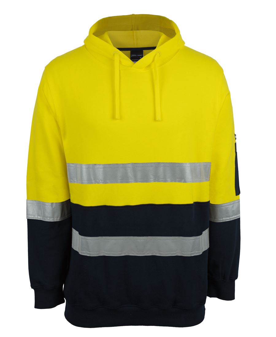 JB's HV D+N 310 Cotton Pullover Fleece Hoodie Orange/Nvy - Orange/Navy