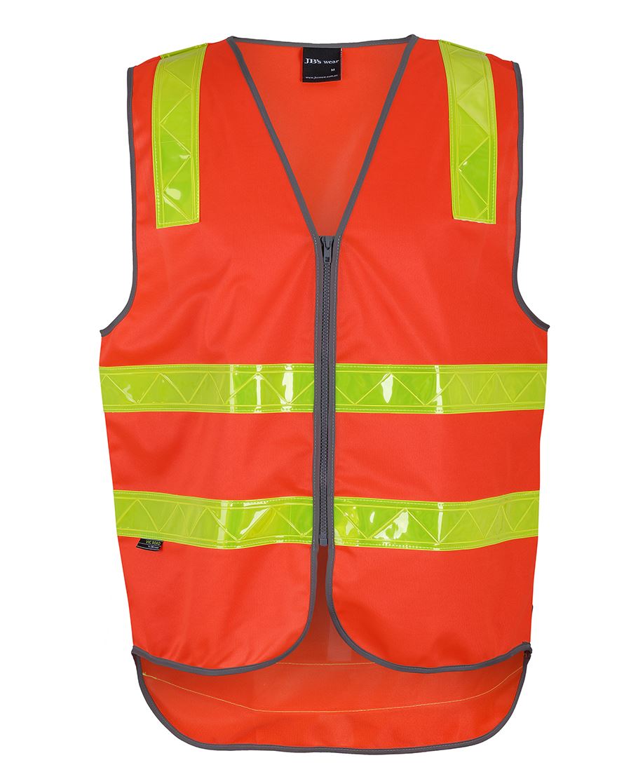 JB's Vic Road (D+N) Zip Safety Vest - Orange