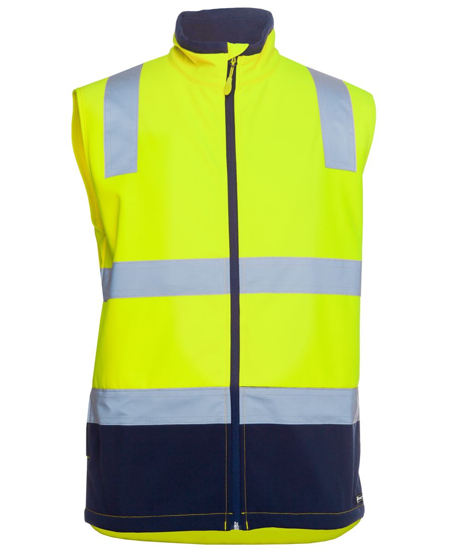 JB's HV (D+N) Three Layer Softshell Vest - Lime/Navy