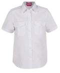 JB's Ladies S/S Epaulette Shirt - White