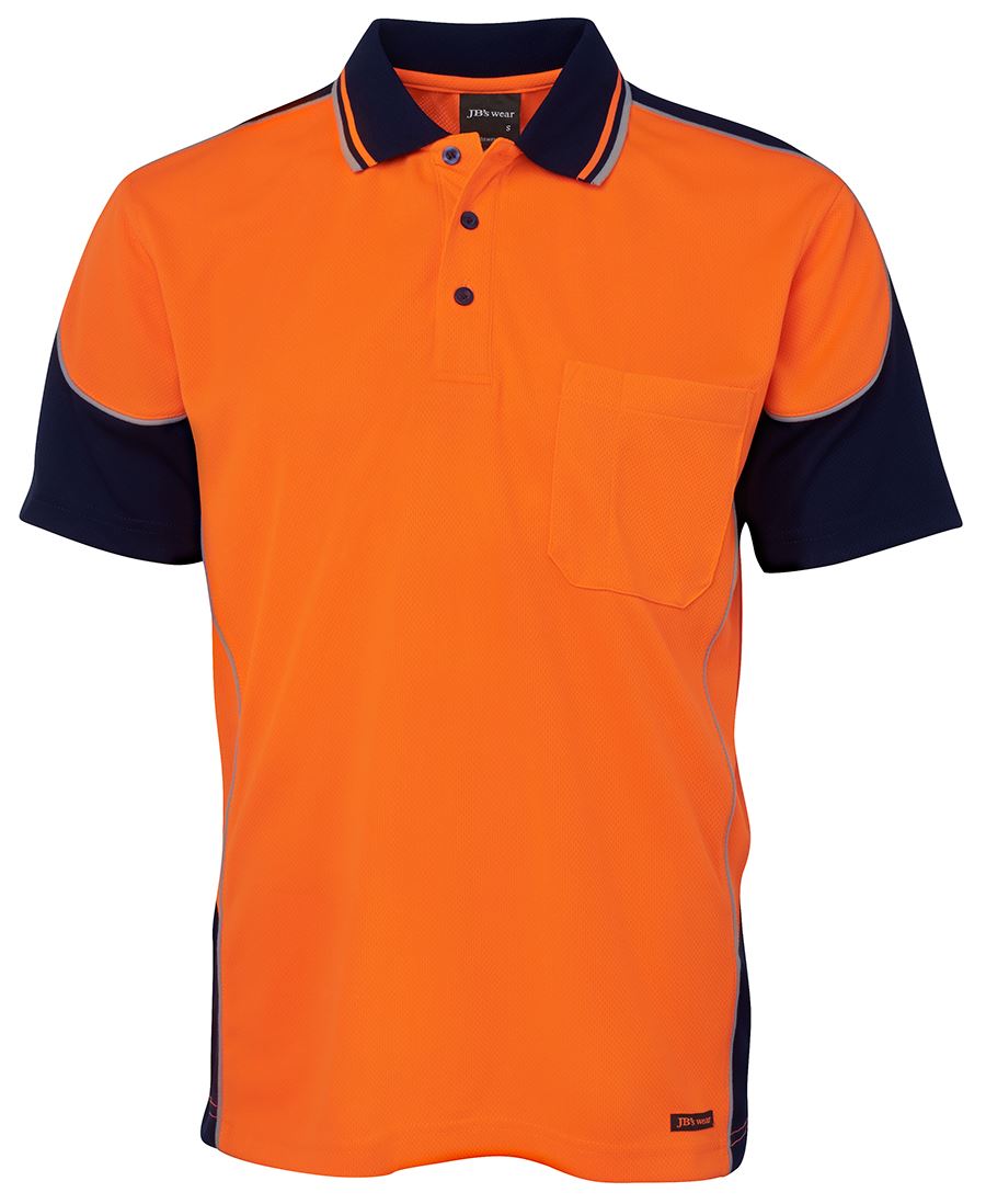 JB's HV 4602.1 S/S Contrast Piping Polo - Lime/Black