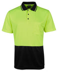 JB's HV 4602.1 Jacquard Non Cuff Polo - Lime/Black