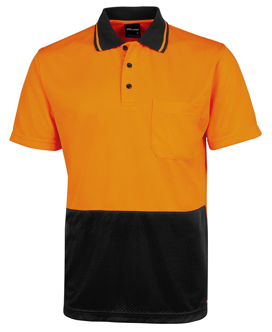 JB's HV 4602.1 Jacquard Non Cuff Polo - Lime/Black