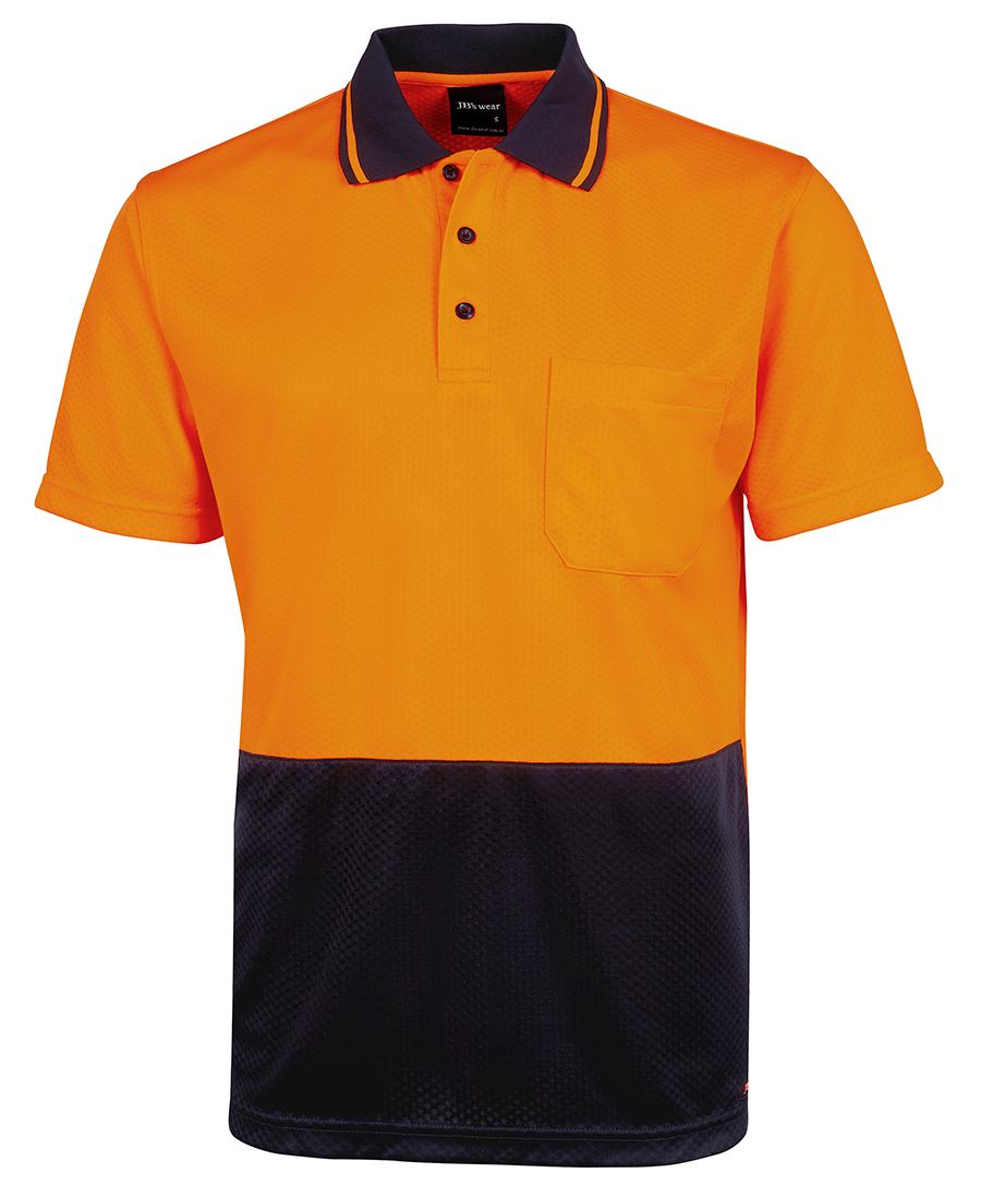 JB's HV 4602.1 Jacquard Non Cuff Polo - Lime/Black