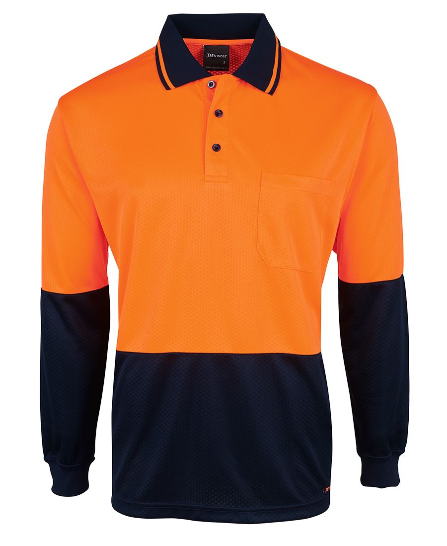 JB's HV 4602.1 L/S Jacquard Polo - Lime/Black