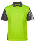 JB's HV Southern Cross Polo - Lime/Charcoal