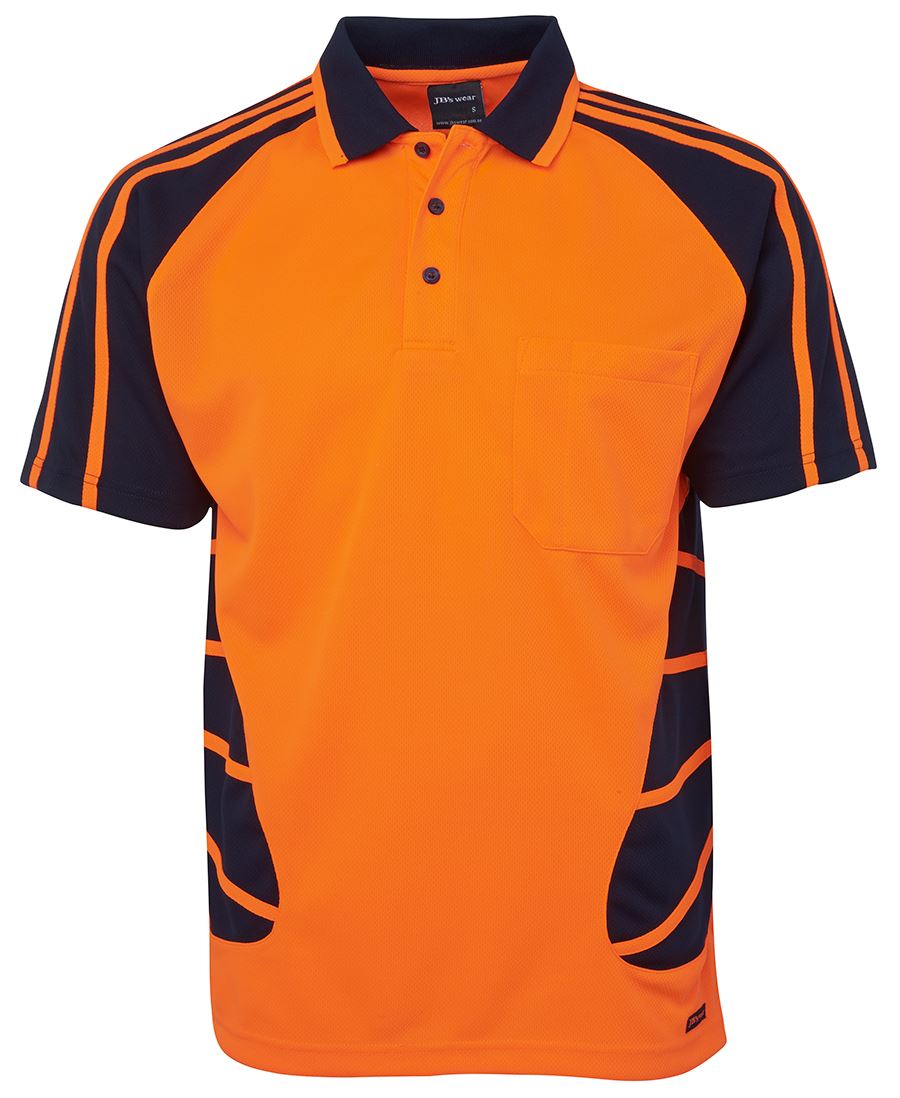 JB's HV S/S Spider Polo - Lime/Black