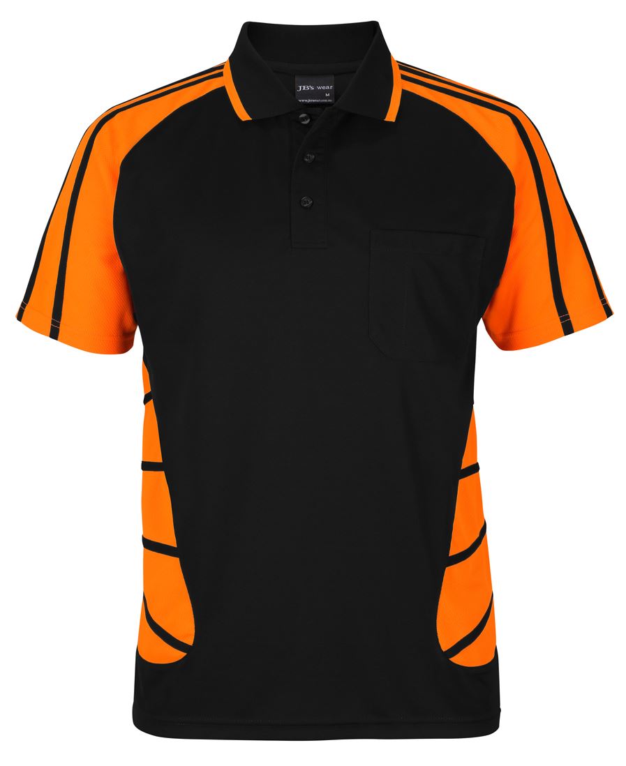 JB's Street Spider Polo - Black/Lime
