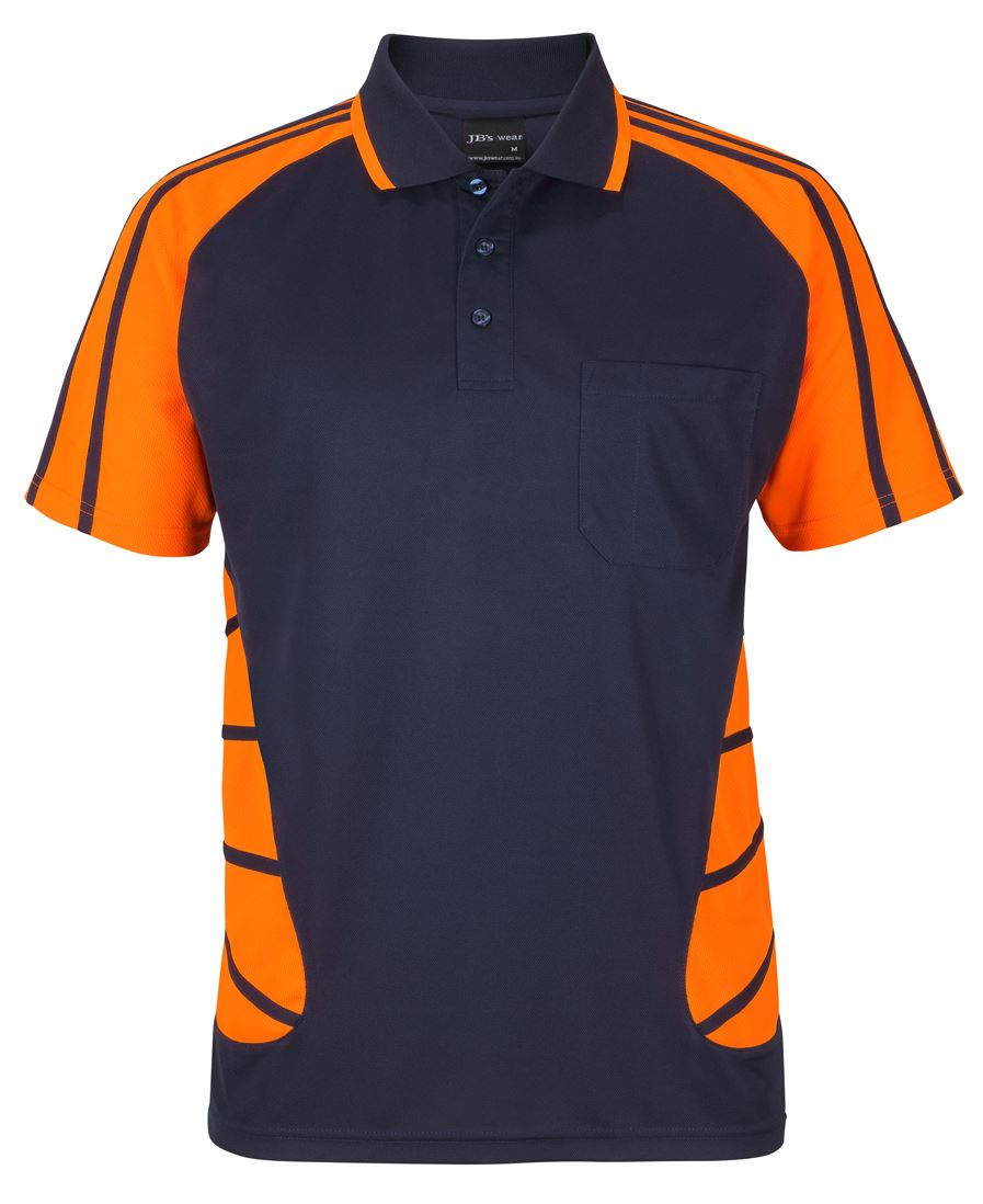 JB's Street Spider Polo - Black/Lime