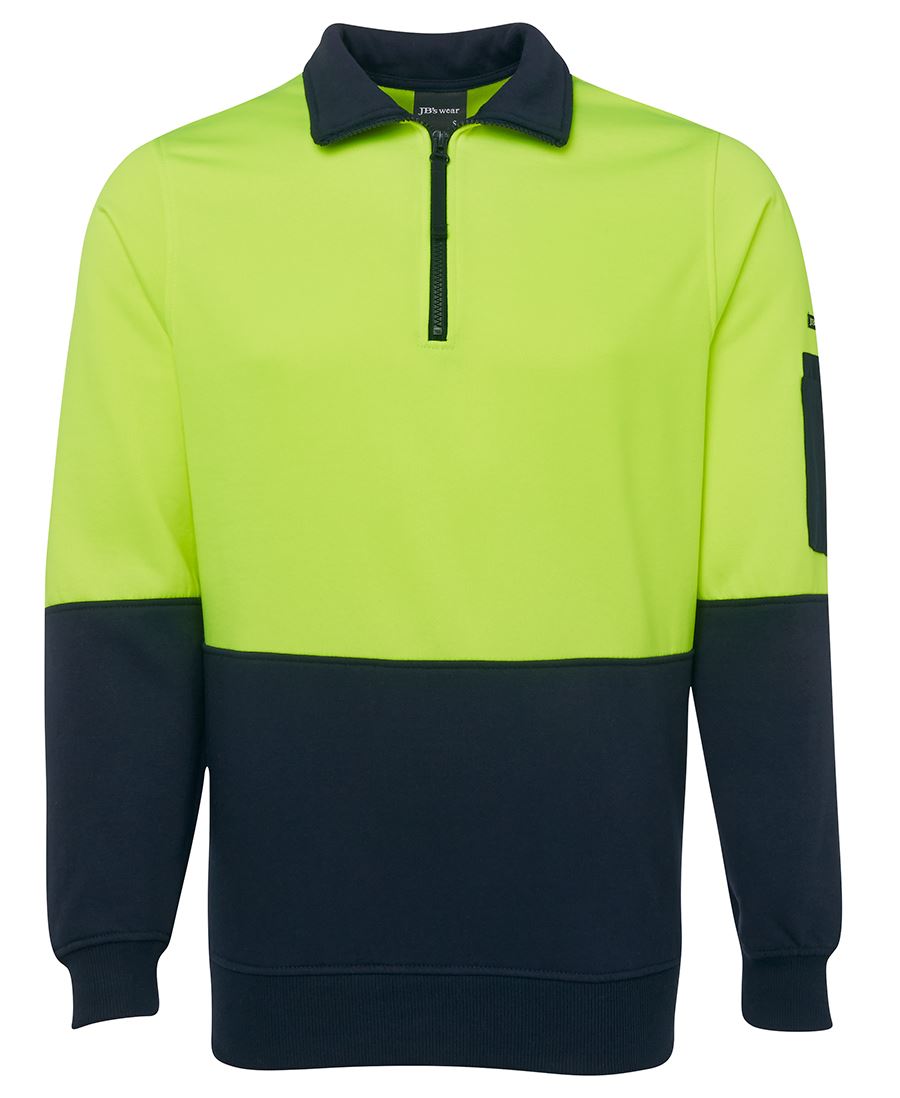 JB's HV 1/2 Zip Fleecy - Lime/Black