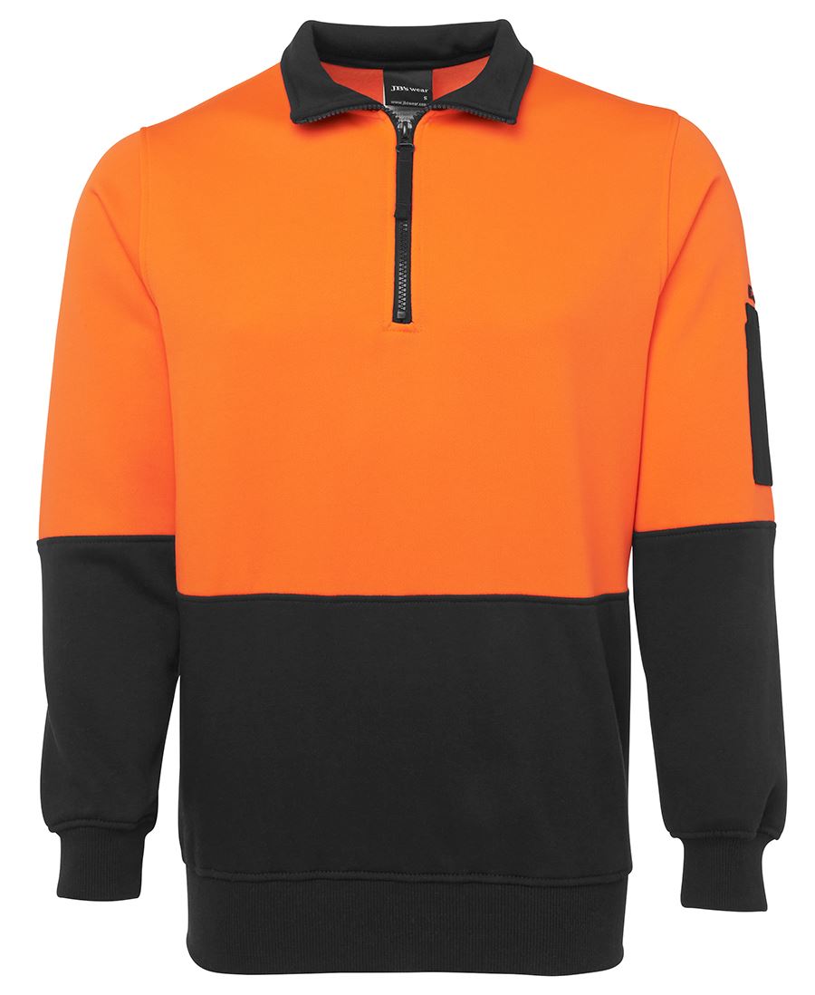 JB's HV 1/2 Zip Fleecy - Lime/Black