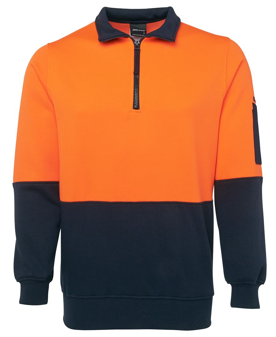 JB's HV 1/2 Zip Fleecy - Lime/Black