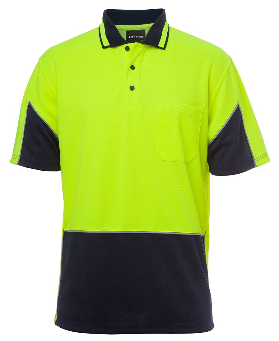 JB's HV 4602.1 S/S Gap Polo - Lime/Navy