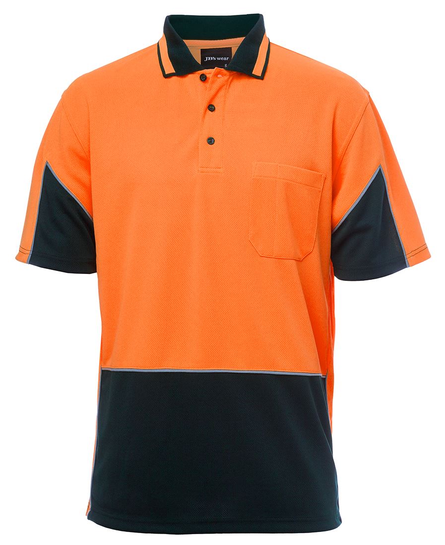 JB's HV 4602.1 S/S Gap Polo - Lime/Navy