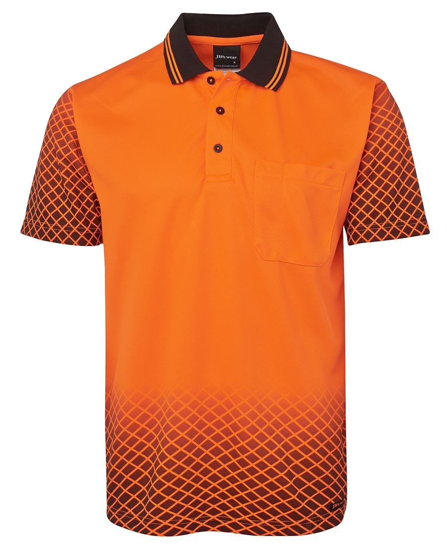 JB's HV 4602.1 Net Sub Polo - Lime/Black