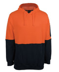 JB's HV 310 Cotton Pull Over Fleece Hoodie - Orange/Navy