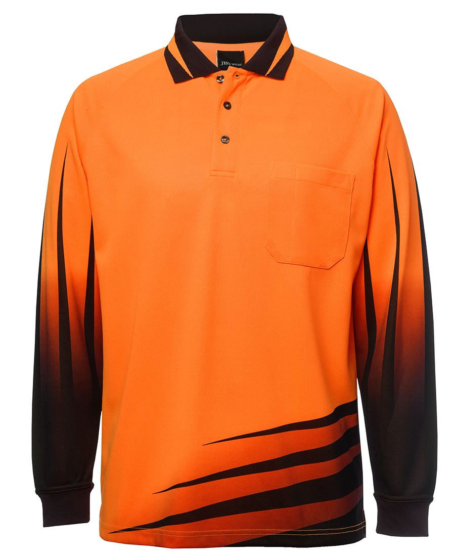 JB's HV 4602.1 L/S Rippa Sub Polo - Lime/Black