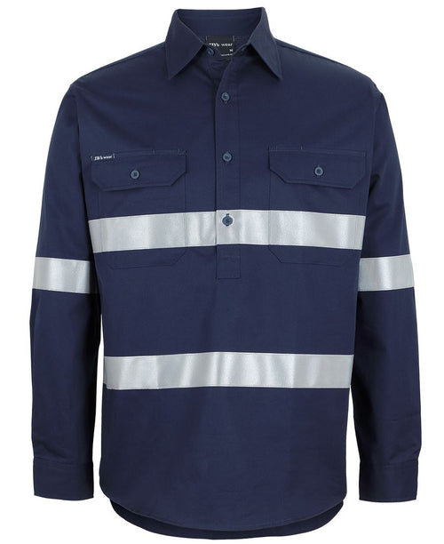 JB's Close Front L/S 150G W/Shirt Reflective Tape - Navy