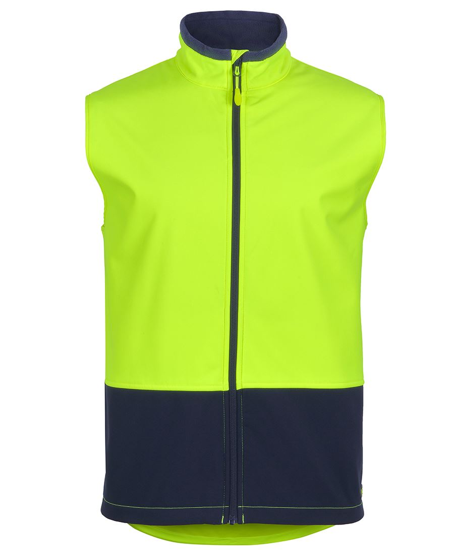 JB's HV Three Layer Softshell Vest - Lime/Navy