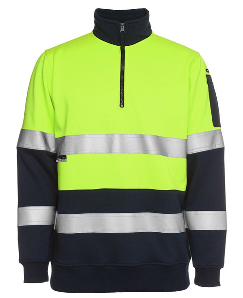 JB's Biomotion (D+N) 1/2 Zip Fleecy Sweat - Lime/Navy