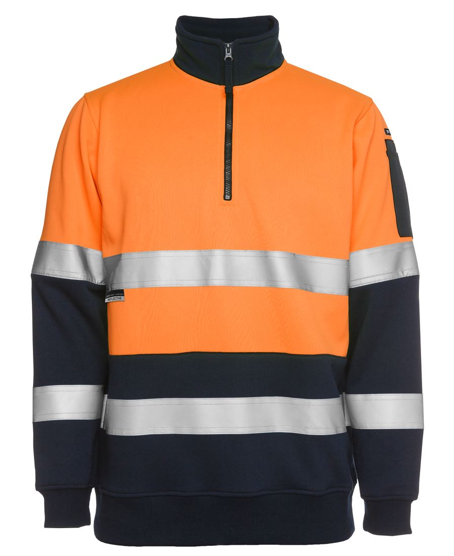 JB's Biomotion (D+N) 1/2 Zip Fleecy Sweat - Lime/Navy