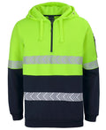 JB's HV (D+N) 1/2 Zip Segmented Tape Hoodie - Lime/Navy