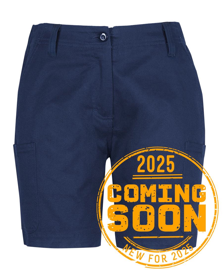 JB's Ladies Multi Pocket Stretch Twill Short - Navy