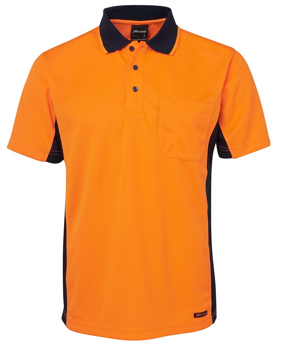 JB's HV S/S Sport Polo - Lime/Navy