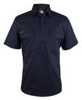 JB's Close Front S/S 150G Work Shirt - Navy