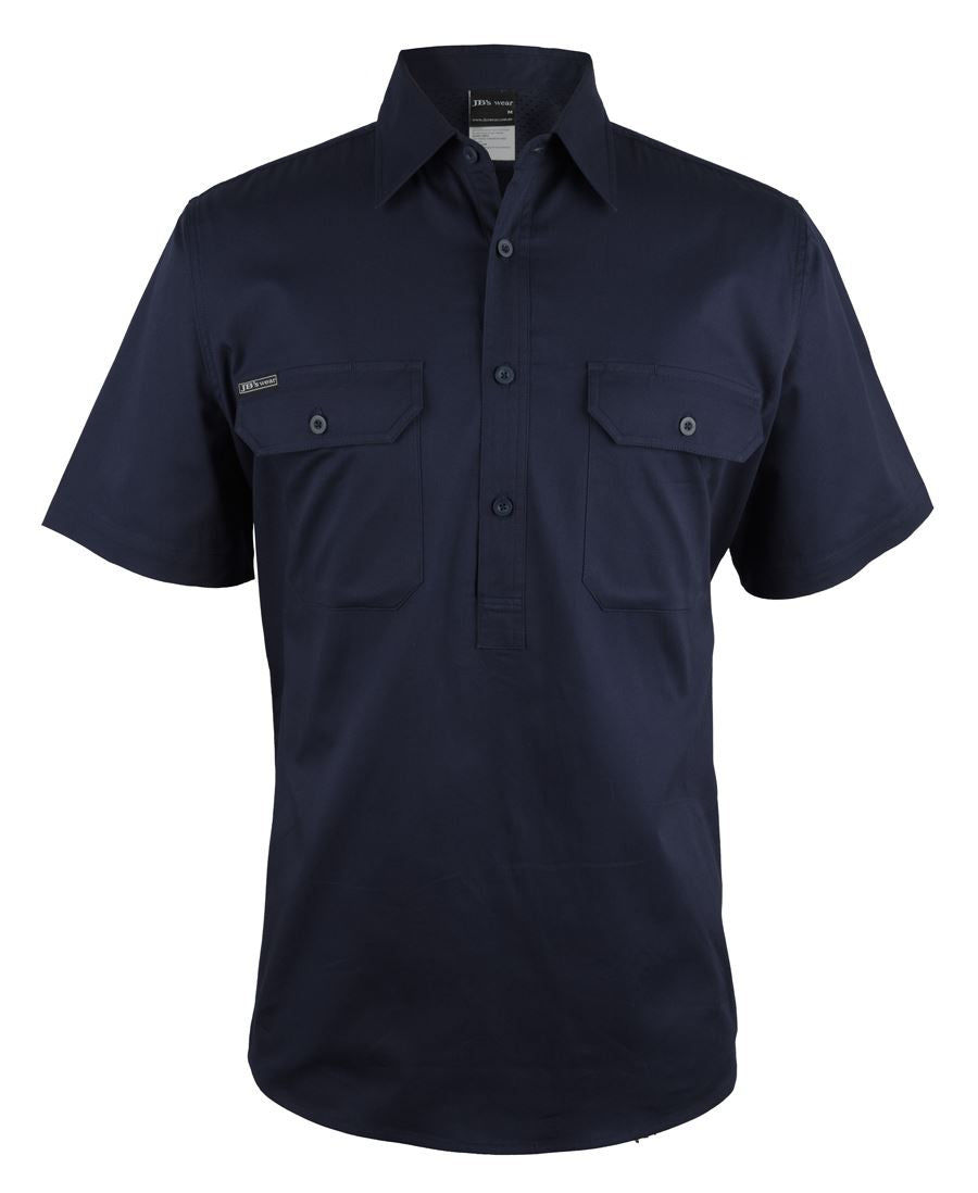 JB's Close Front S/S 150G Work Shirt - Navy