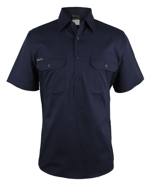 JB's Close Front S/S 150G Work Shirt - Navy