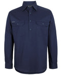 JB's Close Front L/S 150G Work Shirt - Navy