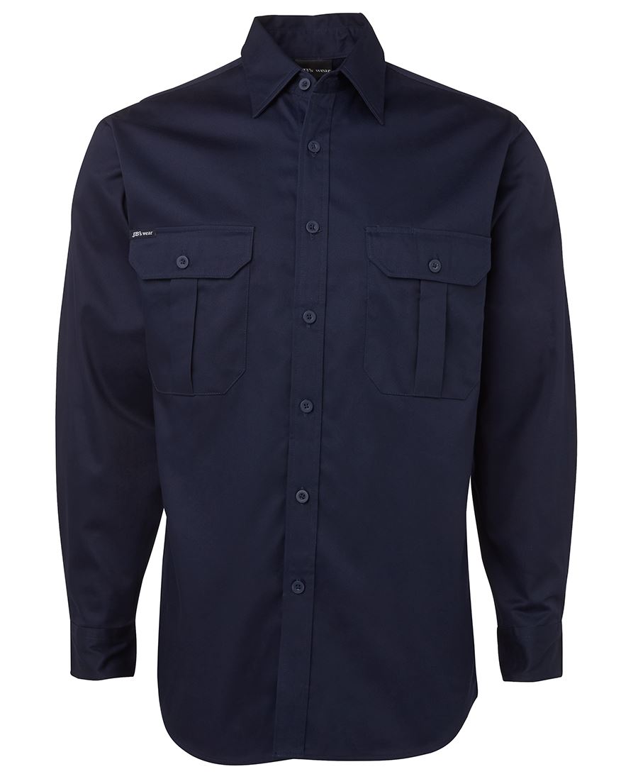 JB's L/S 190G Work Shirt - Navy