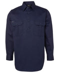 JB's Close Front L/S Work Shirt - Navy
