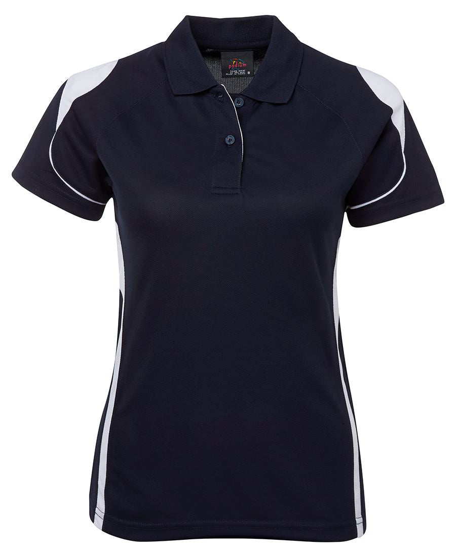 PDM Ladies Bell Polo - Aqua/White