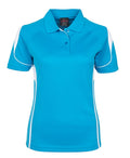 PDM Ladies Bell Polo - Aqua/White