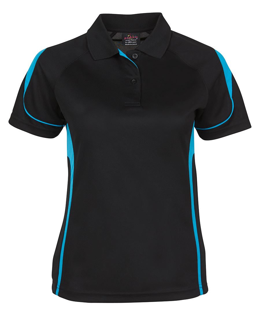 PDM Ladies Bell Polo - Aqua/White