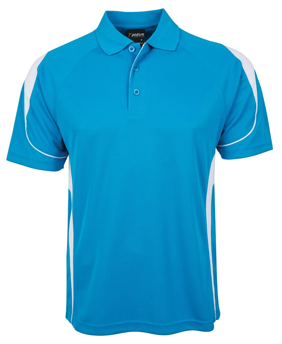 PDM Bell Polo - Aqua/White