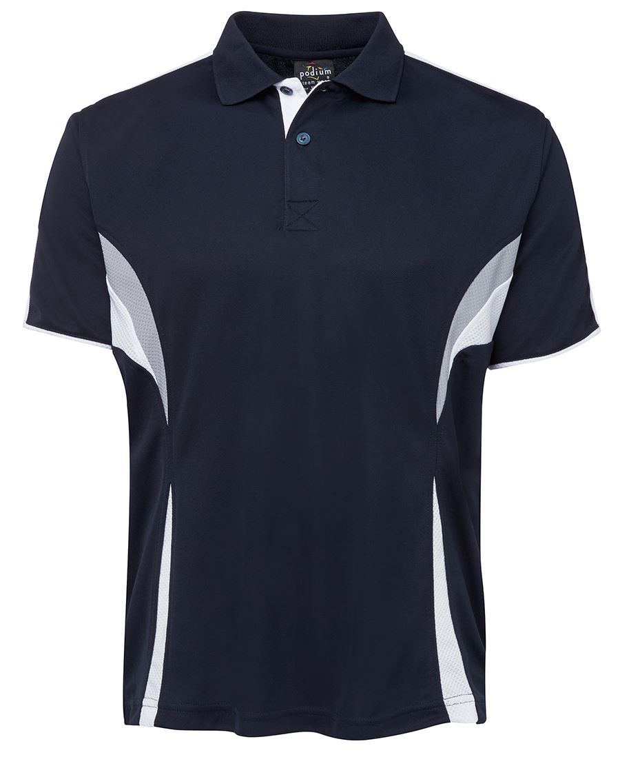 Podium Cool Polo - Aqua/White/Grey