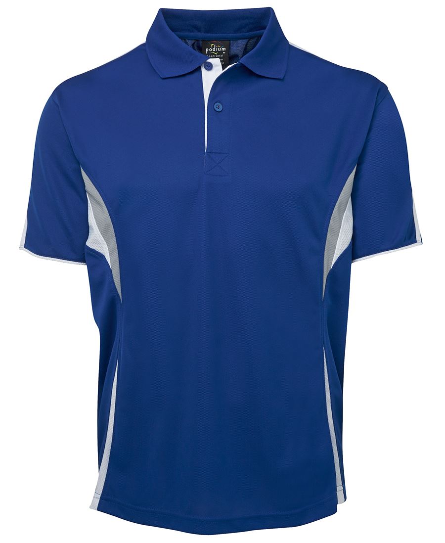 Podium Cool Polo - Black/Aqua/Grey