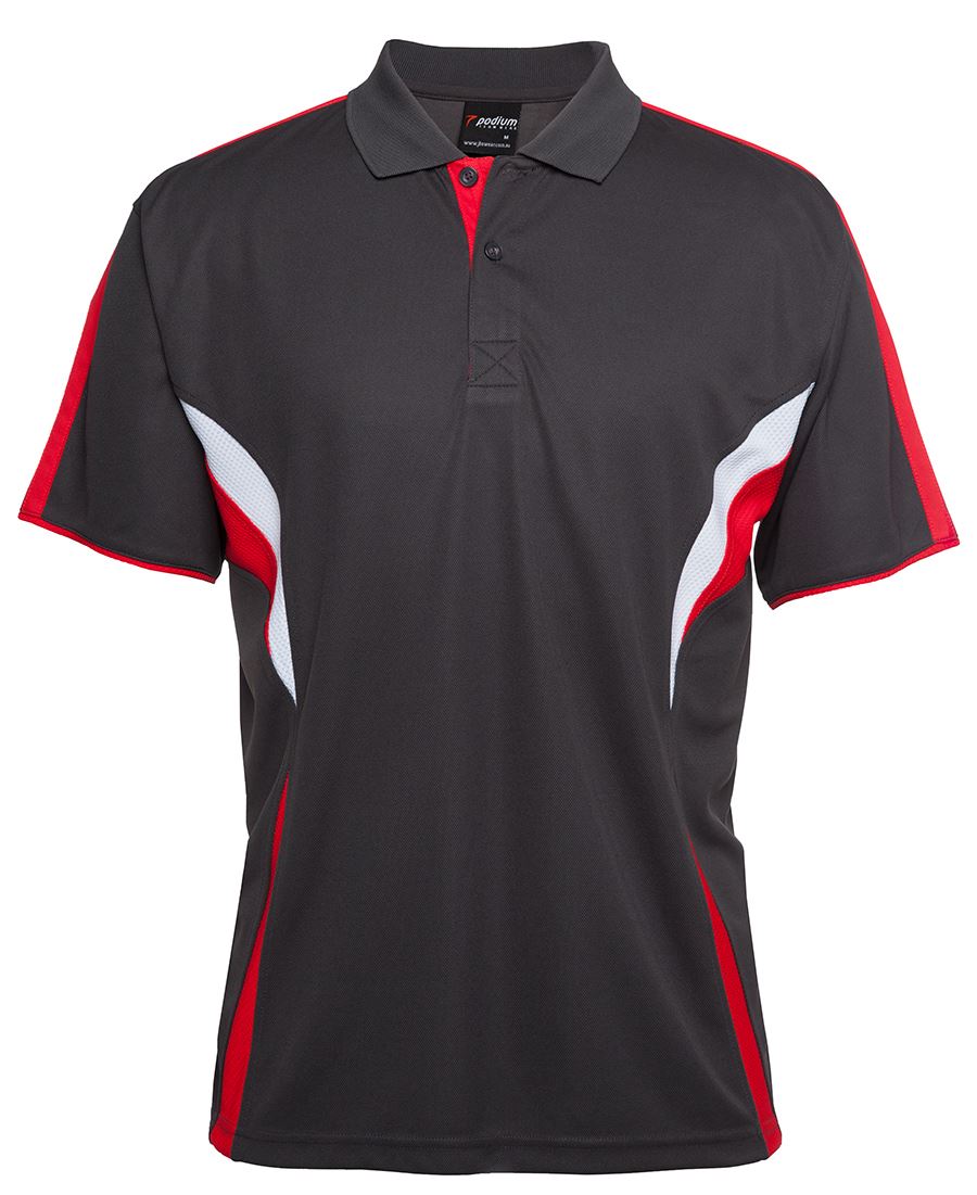 Podium Cool Polo - Aqua/White/Grey
