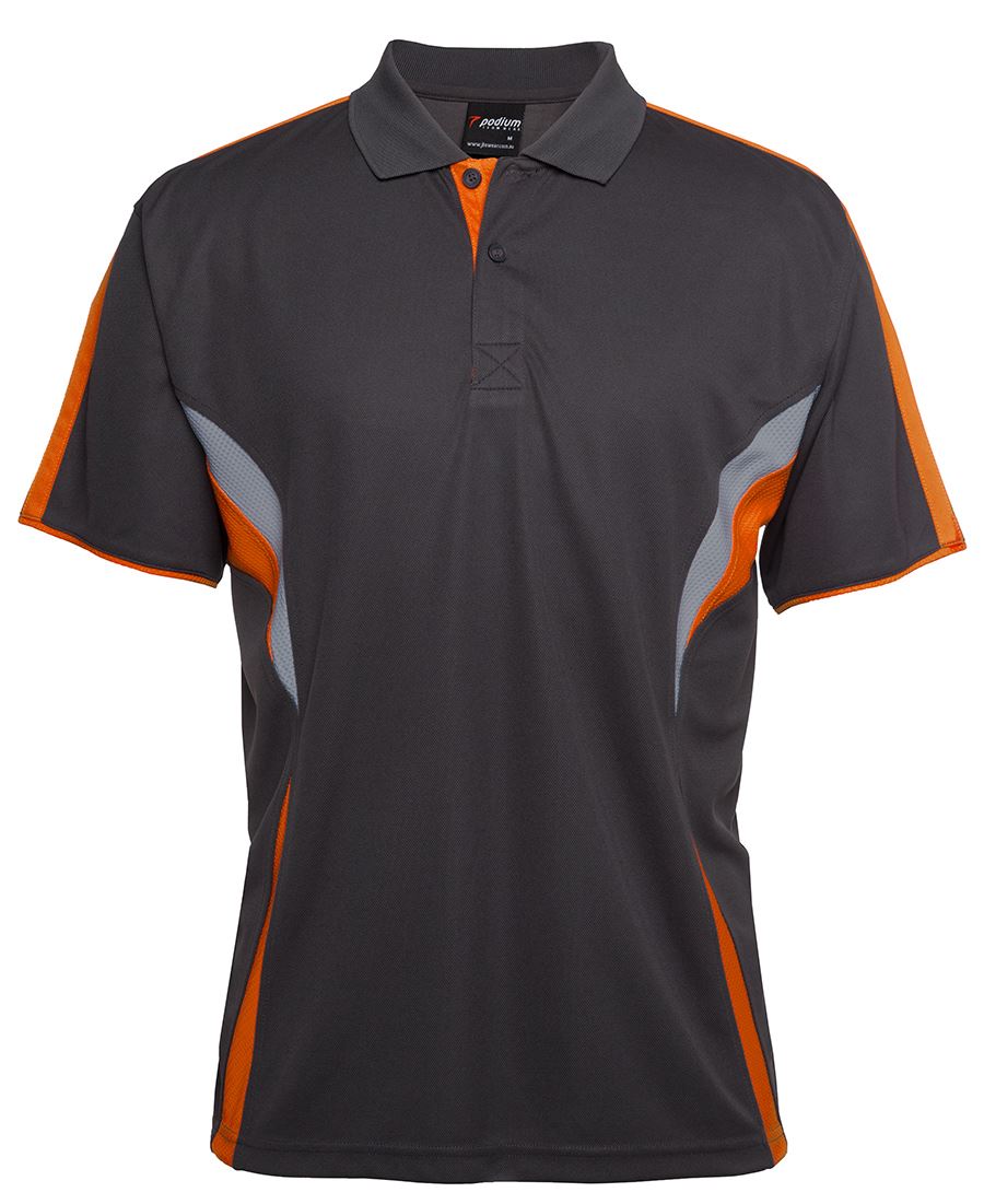 Podium Cool Polo - Aqua/White/Grey
