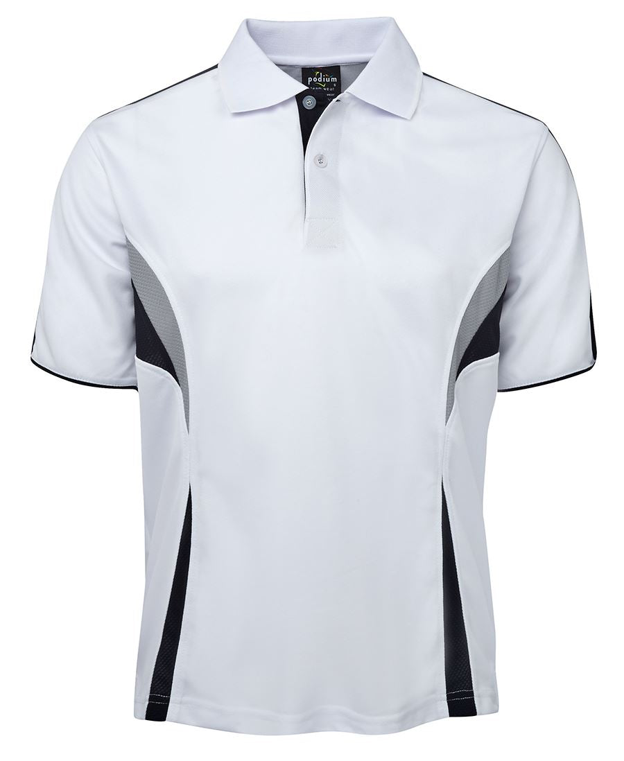 Podium Cool Polo - Black/Aqua/Grey